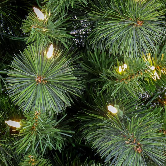 6ft. Pre-Lit Nooksack Fir Pencil Artificial Christmas Tree, Warm White LED Lights